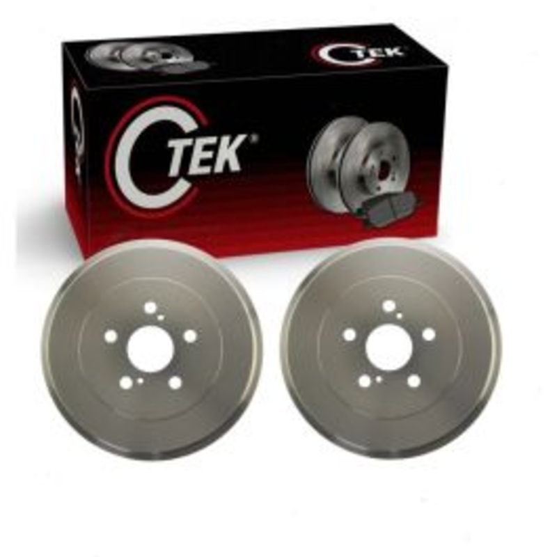 2 pc Centric CTEK Rear Brake Drums for 2009-2019 Toyota Corolla