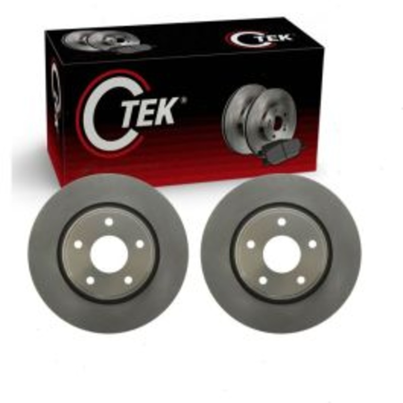 2 pc Centric CTEK Rear Disc Brake Rotors for 2012-2019 Dodge Journey