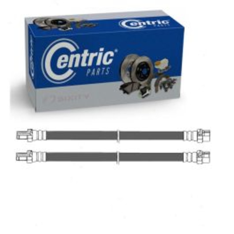 2 pc Centric Premium Rear Brake Hydraulic Hoses for 2002-2004 Mercedes-Benz C32 AMG