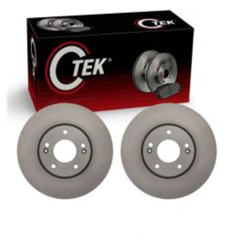 2 pc Centric CTEK Front Disc Brake Rotors for 2010-2015 Hyundai Tucson