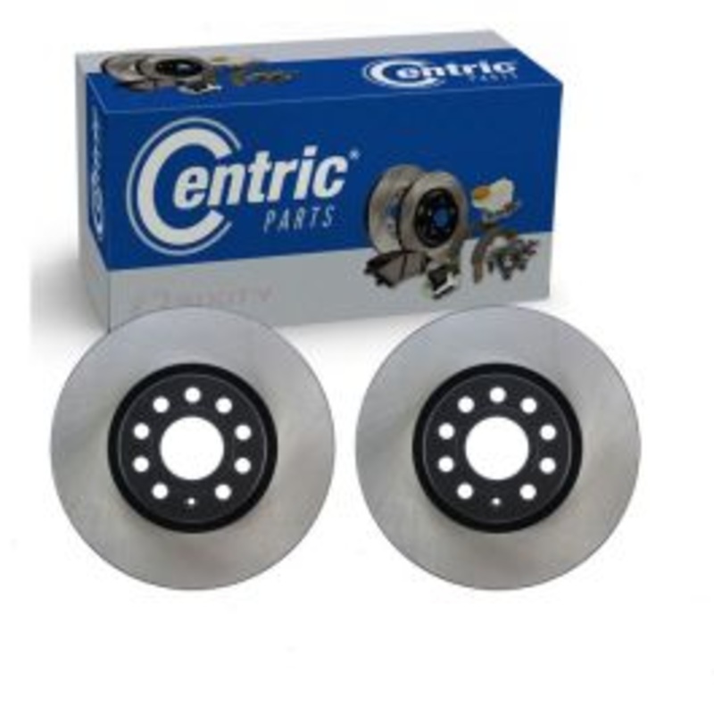 2 pc Centric Premium Front Disc Brake Rotors for 2009-2019 Audi TT Quattro 2.0L L4