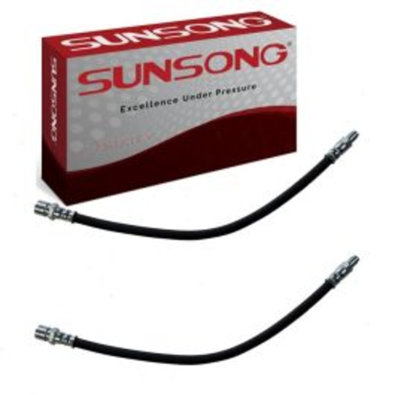 2 pc Sunsong Front Brake Hydraulic Hoses for 1977-2004 Volkswagen Sedan
