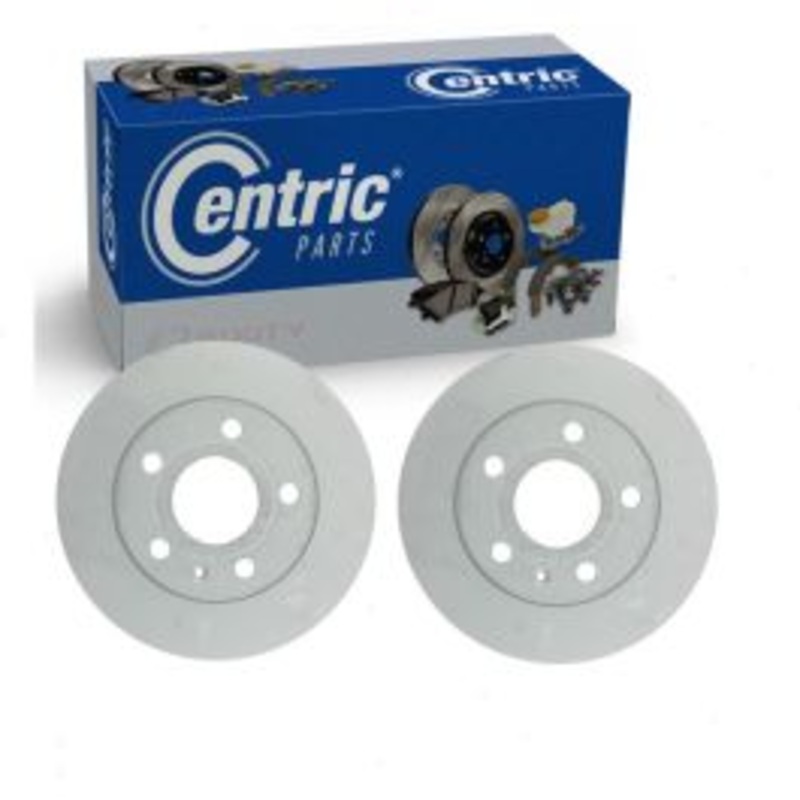 2 pc Centric Premium Rear Disc Brake Rotors for 2016 Seat Leon