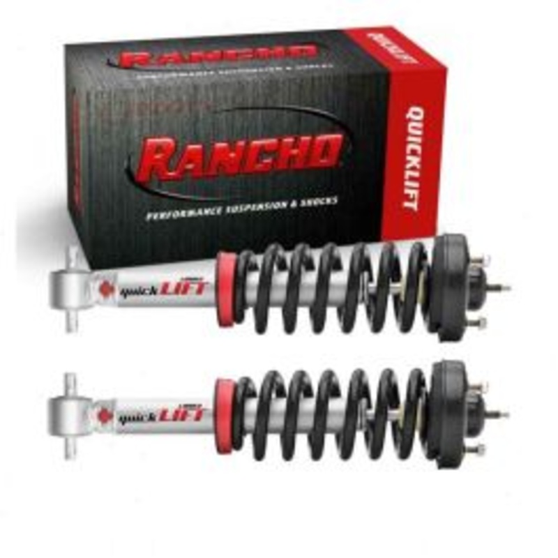 2 pc Rancho QuickLIFT Front Suspension Strut & Coil Springs for 2014-2018 GMC Sierra 1500
