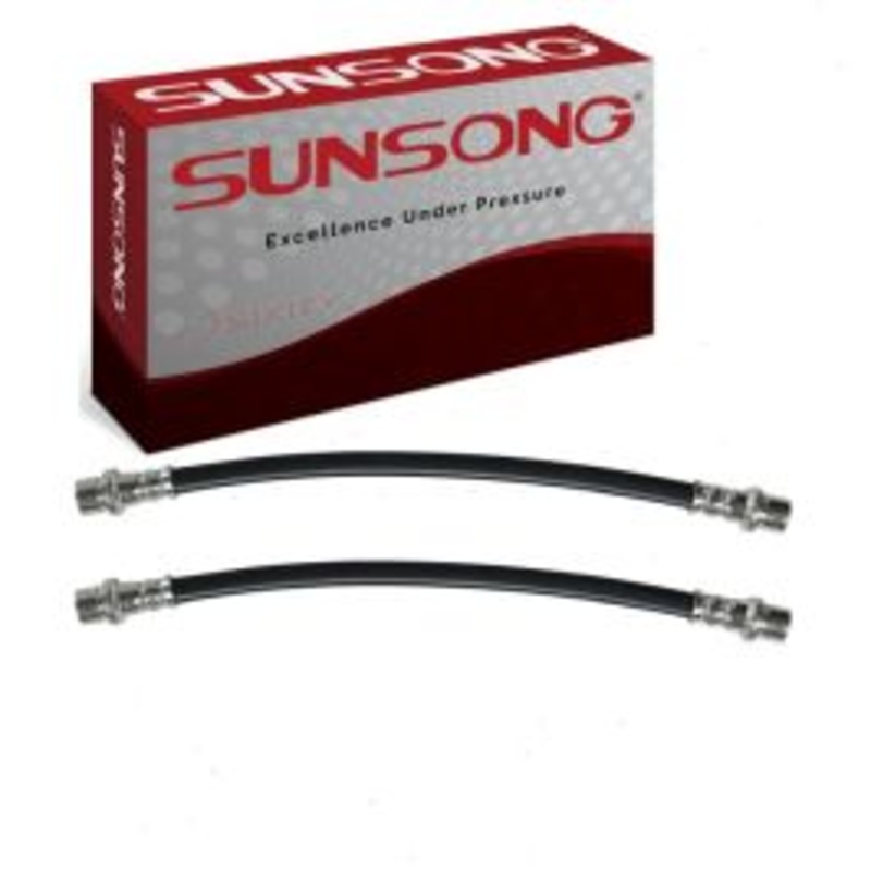 2 pc Sunsong Front Brake Hydraulic Hoses for 2000-2006 Toyota Tundra