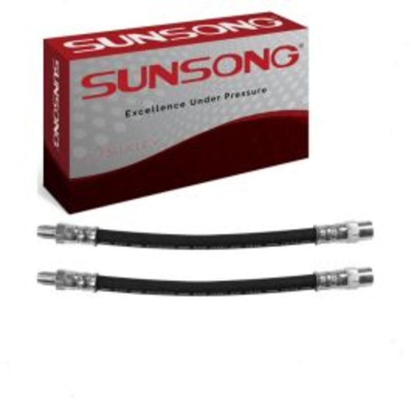 2 pc Sunsong Rear Outer Brake Hydraulic Hoses for 1991-1997 BMW 318i 1.8L L4