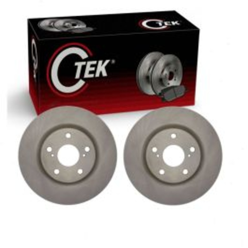 2 pc Centric CTEK Front Disc Brake Rotors for 2016-2018 Toyota Mirai
