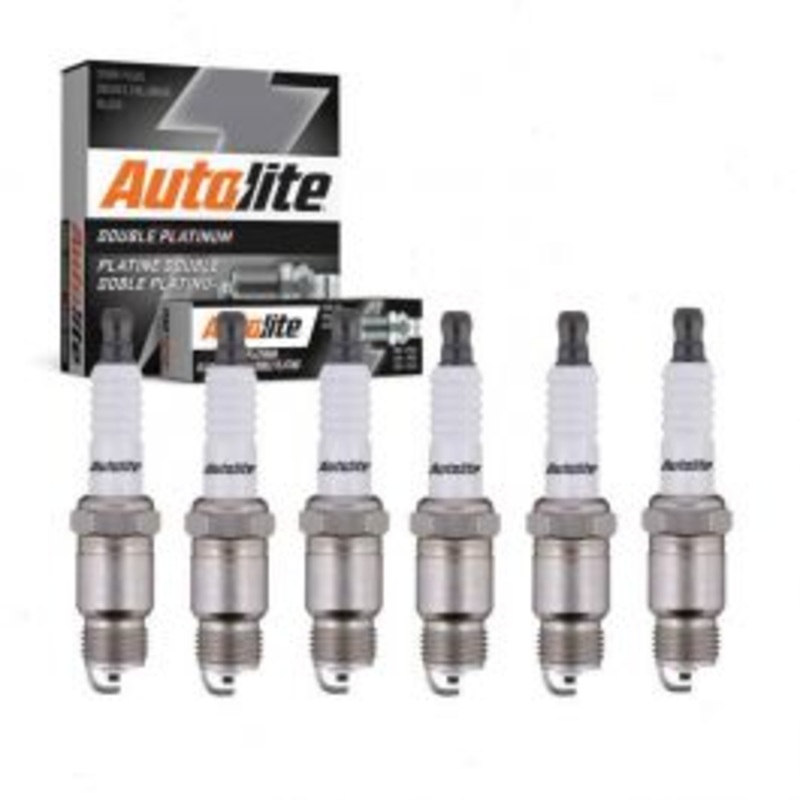 6 pc Autolite Double Platinum Spark Plug for 1987 GMC R1500 4.3L V6