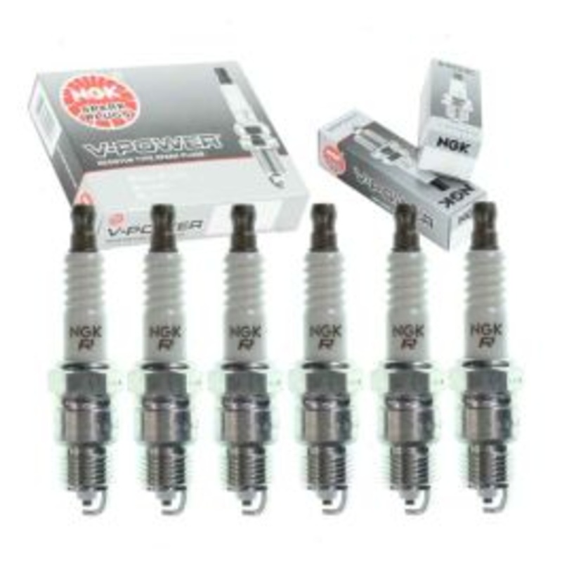 6 pc NGK V-Power Spark Plugs for 1974 Plymouth PB100 Van 3.7L L6