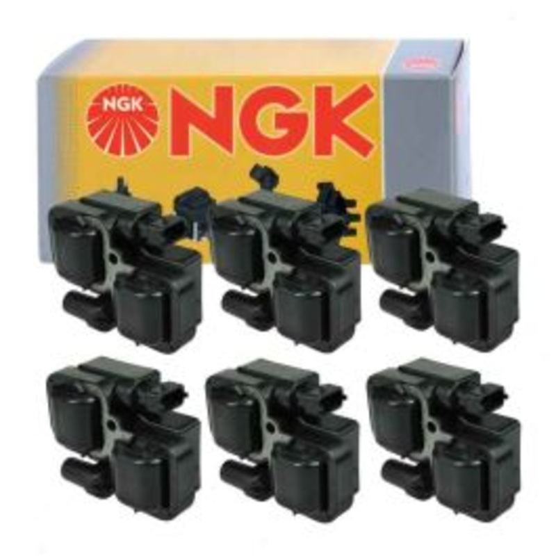 6 pc NGK Ignition Coils for 2002-2004 Mercedes-Benz C32 AMG 3.2L V6