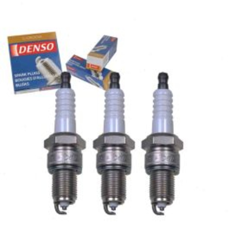 3 pc DENSO Standard U-Groove Spark Plugs for 1987-1989 Subaru Justy 1.2L L3