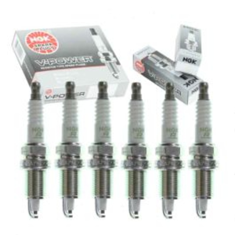 6 pc NGK V-Power Spark Plugs for 1986-1987 BMW 325es 2.7L L6