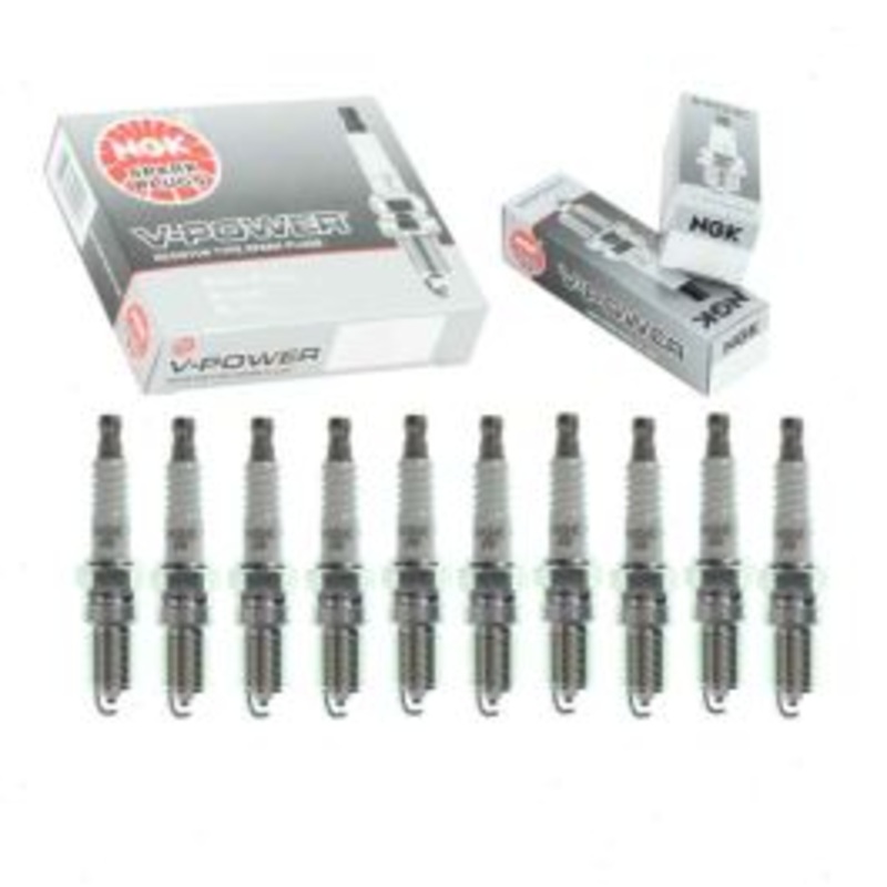 10 pc NGK V-Power Spark Plugs for 1999-2004 Ford F-350 Super Duty 6.8L V10