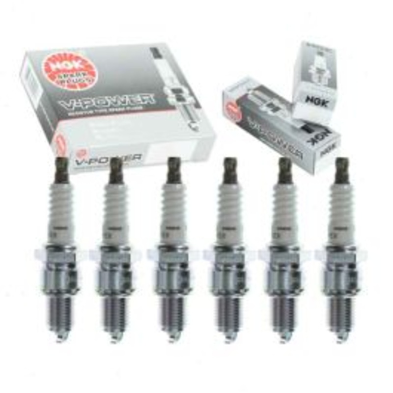 6 pc NGK V-Power Spark Plugs for 1967-1969 GMC C35 C3500 Pickup 4.1L L6