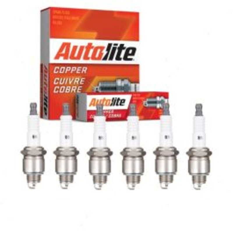 6 pc Autolite Copper Core Spark Plugs for 1966 GMC K1000 5.0L V6