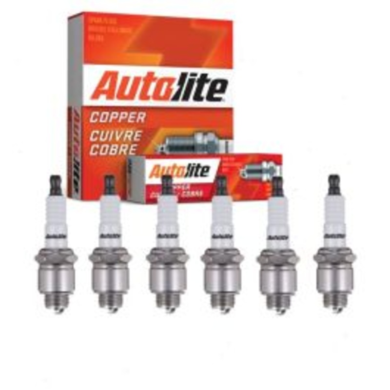 6 pc Autolite Copper Core Spark Plugs for 1952-1953 GMC PM150-22 3.7L L6