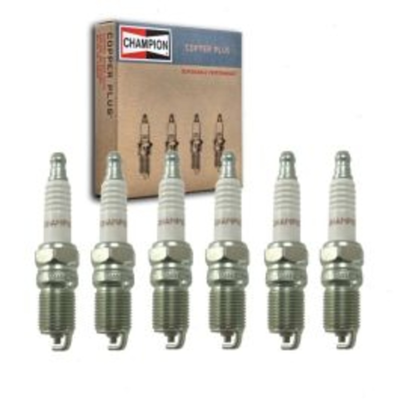 6 pc Champion Copper Plus Spark Plugs for 1986-1987 Oldsmobile 98 3.8L V6