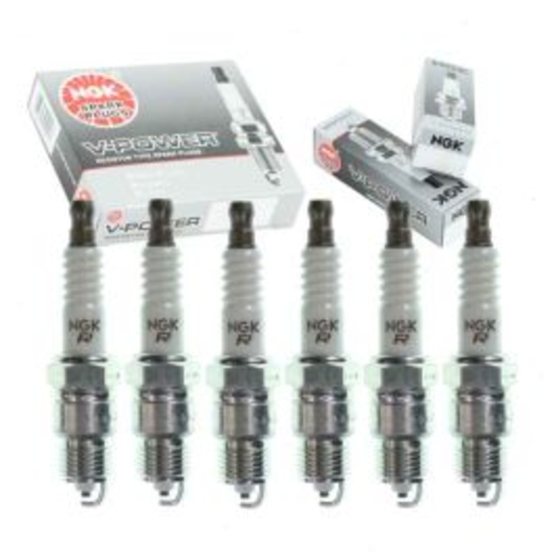 6 pc NGK V-Power Spark Plugs for 1975-1976 Dodge Coronet 3.7L L6