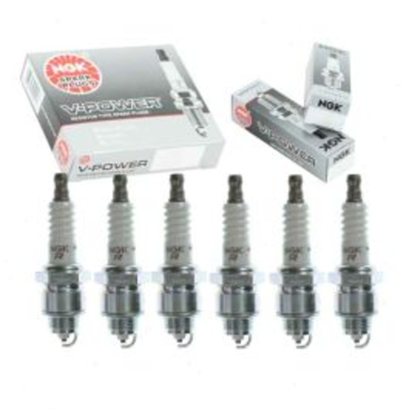 6 pc NGK V-Power Spark Plugs for 1966-1968 Jeep DJ6 3.7L V6