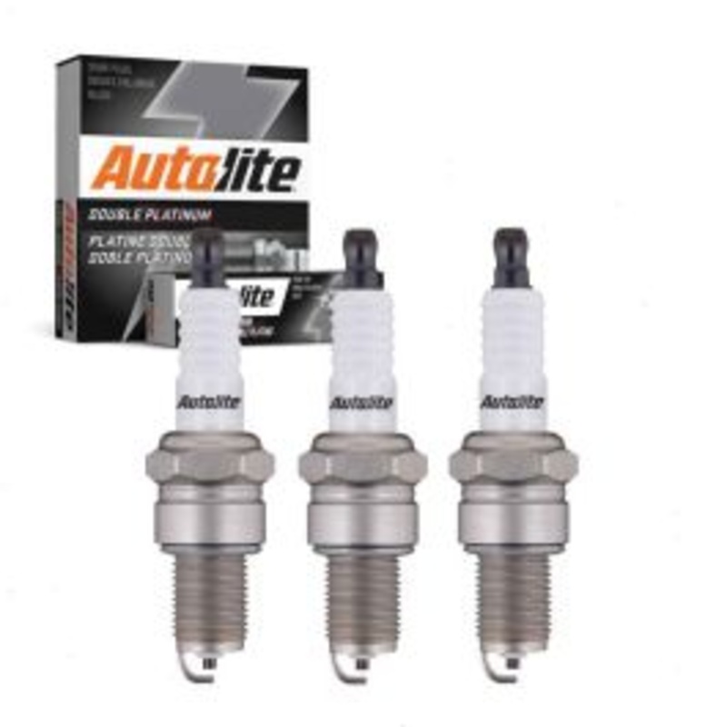 3 pc Autolite Double Platinum Spark Plug for 1987-1992 Chevrolet Sprint
