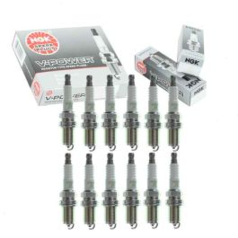 12 pc NGK V-Power Spark Plugs for 2003-2005 Mercedes-Benz CLK320 3.2L V6
