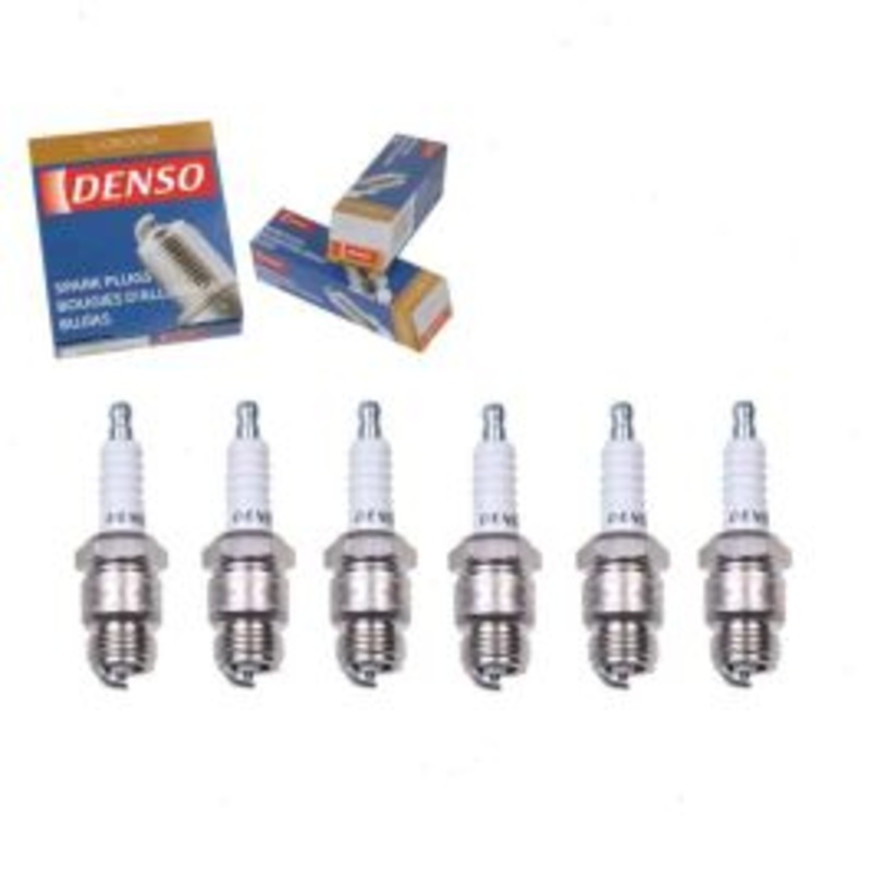 6 pc DENSO Standard U-Groove Spark Plugs for 1967-1992 Ford Bronco 2.8L 3.3L 4.9L L6