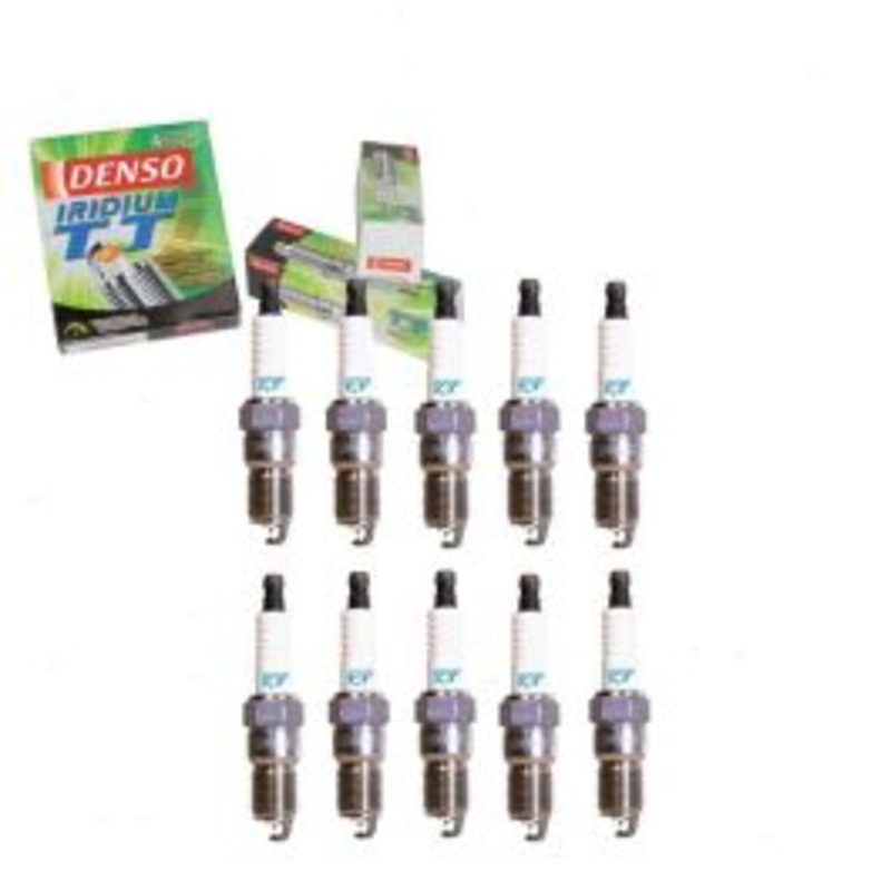 10 pc DENSO Iridium TT Spark Plugs for 2000-2005 Ford Excursion 6.8L V10