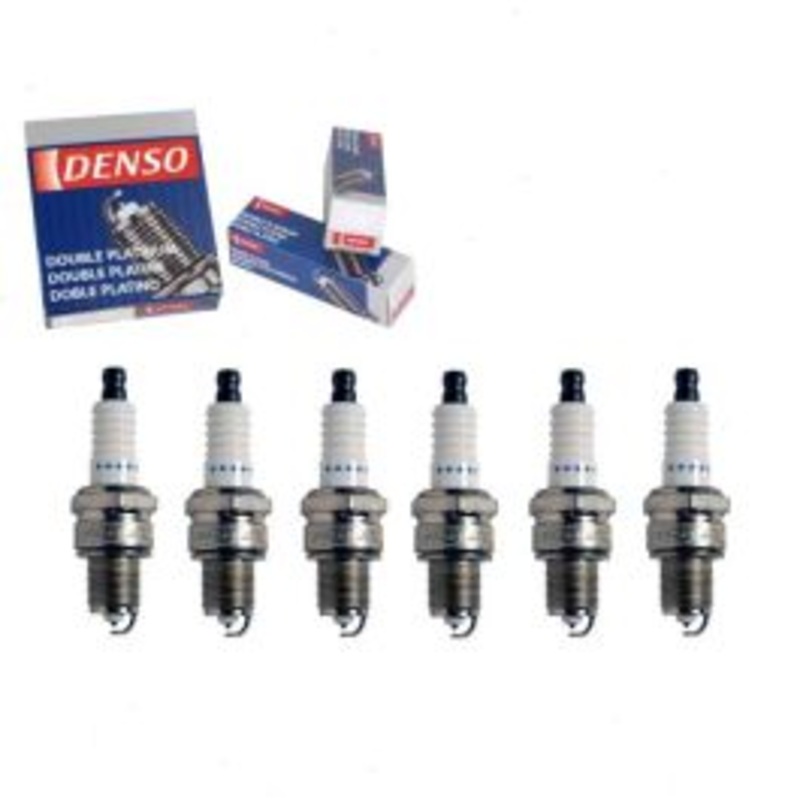 6 pc DENSO Double Platinum Spark Plugs for 1966 GMC PB15 Series 4.1L L6