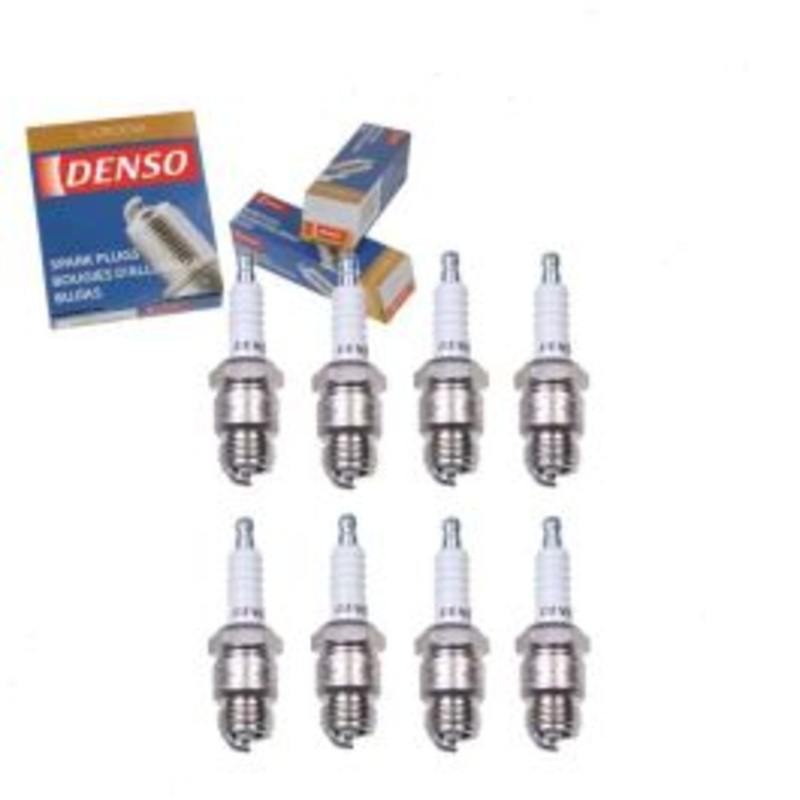 8 pc DENSO Standard U-Groove Spark Plugs for 1972 Lincoln Mark IV 7.5L V8