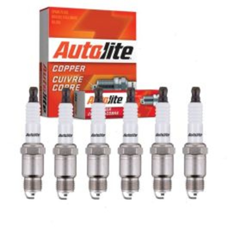 6 pc Autolite Copper Core Spark Plugs for 1981-1987 Dodge B150 3.7L L6