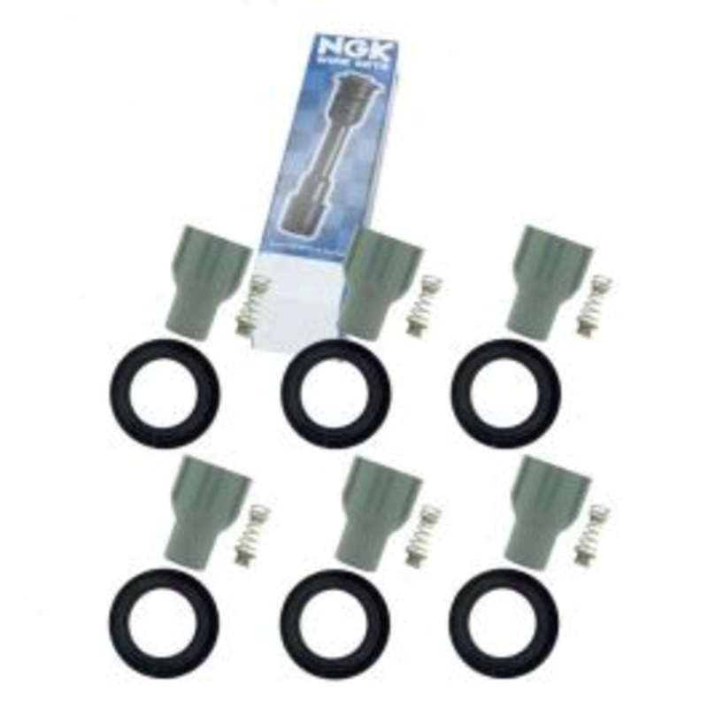 6 pc NGK Ignition Coil Boots for 2011 Saab 9-4X 2.8L 3.0L V6