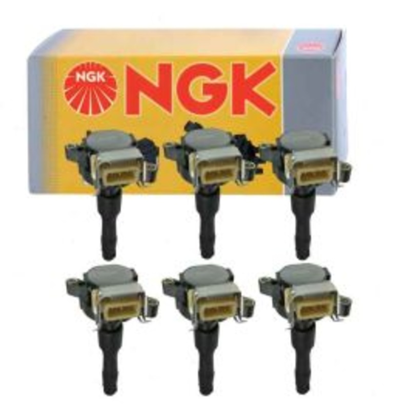 6 pc NGK Ignition Coils for 2001-2002 BMW 325i 2.5L L6