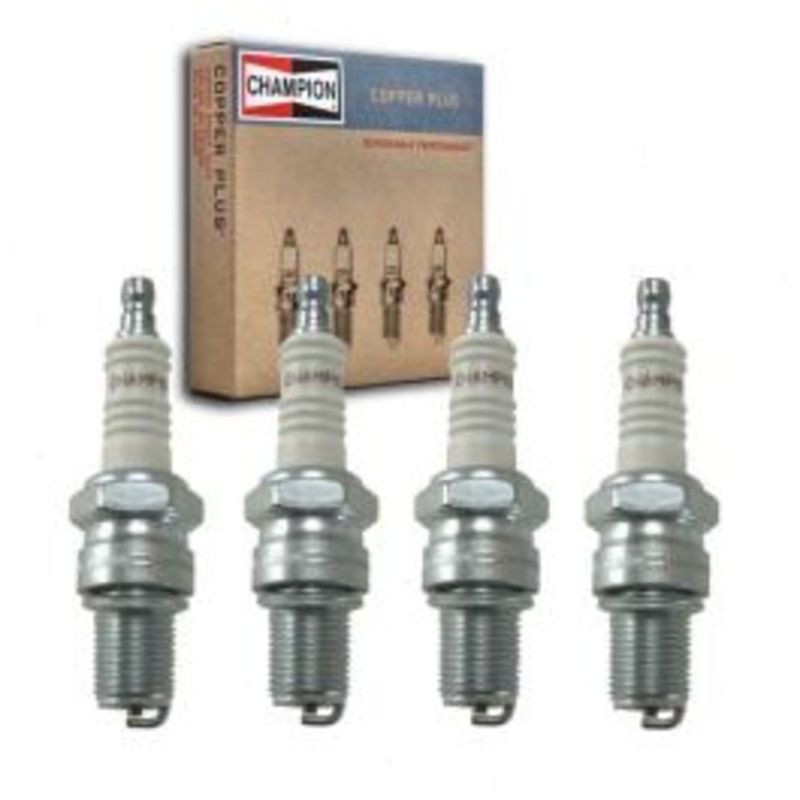 4 pc Champion Copper Plus Spark Plugs for 1966 Abarth 1150 1.1L L4