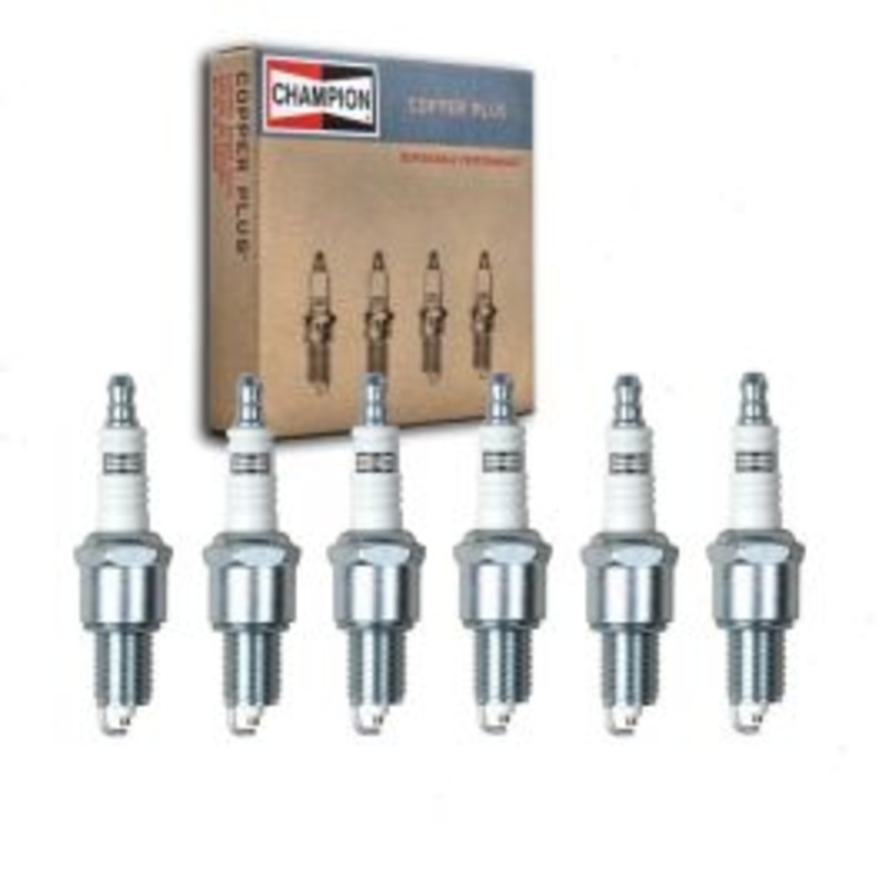 6 pc Champion Copper Plus Spark Plugs for 1966 GMC I3500 4.1L L6