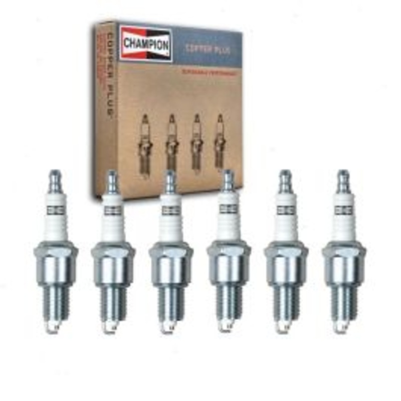 6 pc Champion Copper Plus Spark Plugs for 1967-1972 Fargo D100 Pickup 3.7L L6