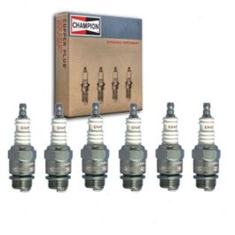 6 pc Champion Industrial Spark Plugs for 1947-1950 Checker A3 3.7L L6
