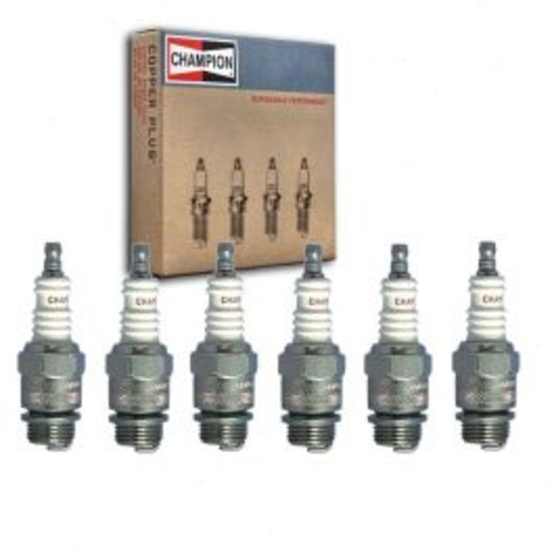 6 pc Champion Industrial Spark Plugs for 1958-1963 Checker A9 3.7L L6