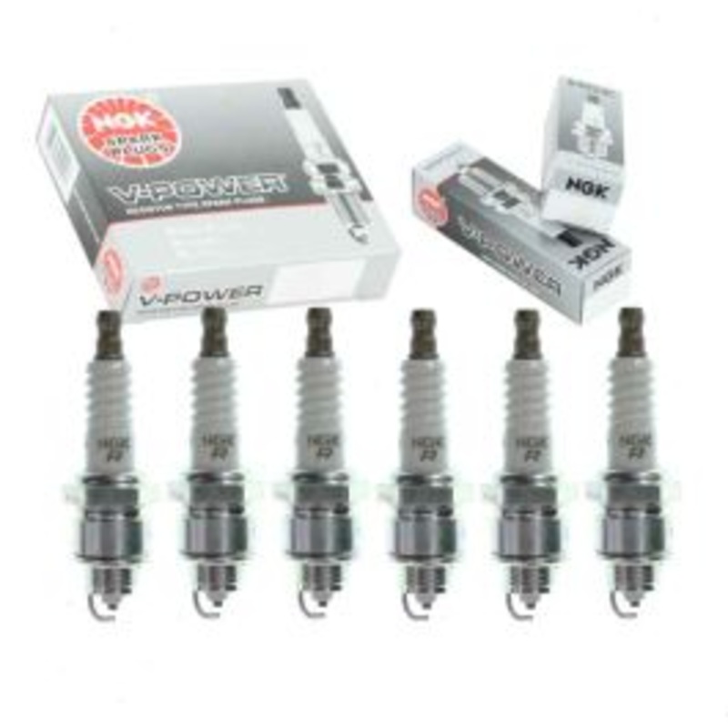 6 pc NGK V-Power Spark Plugs for 1976 Pontiac Sunbird 3.8L V6
