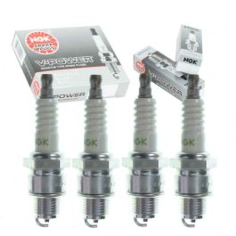4 pc NGK V-Power 4838 BP8H-N-10 Spark Plugs