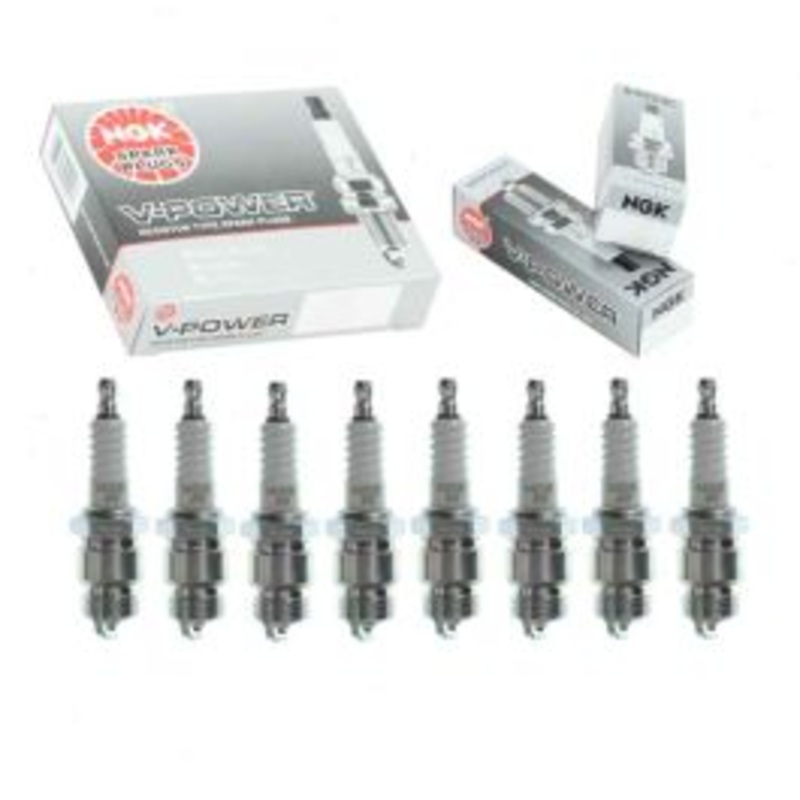 8 pc NGK V-Power Spark Plugs for 1955-1959 Ford Skyliner 4.4L 4.8L 5.4L 5.8L V8