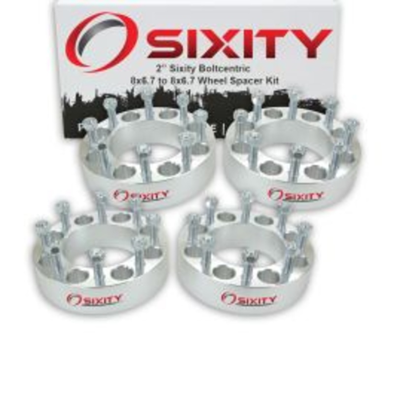 Sixity 4 pc 2" Inch Thick 8x6.7 Wheel Spacers M14x1.5mm 1.75in Studs Lugs