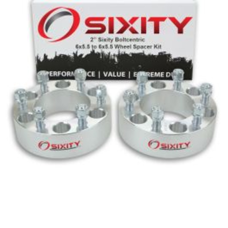 Sixity 2 pc 2" Inch Thick 6x5.5 Wheel Spacers M14x1.5mm 1.25in Studs Lugs