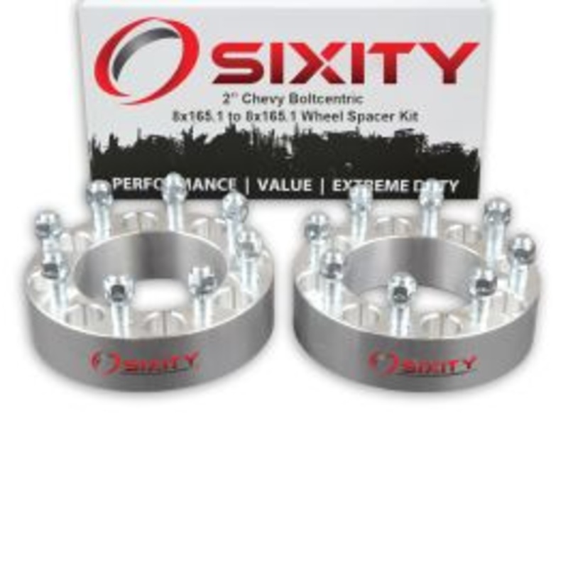 Sixity 2 pc 2" Thick Wheel Spacers - Chevy 2500 3500 Truck - 8x165.1mm