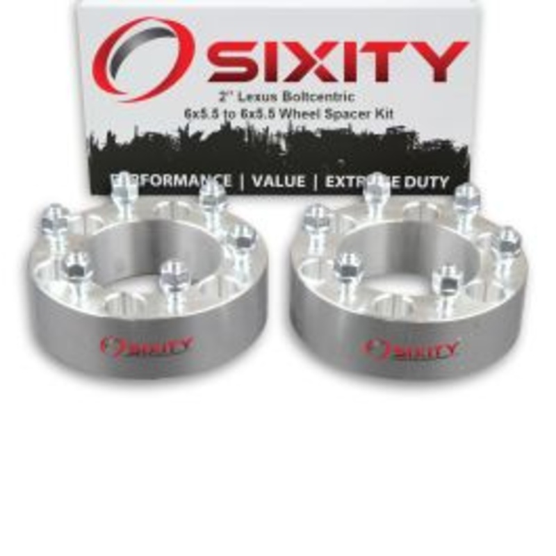 Sixity 2 pc 2" Thick Wheel Spacers - Lexus GX470 LX450 - 6x5.5
