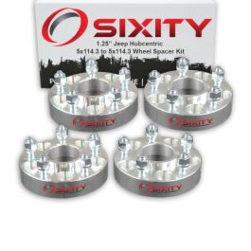 Sixity 4 pc 1.25" Thick Hubcentric Wheel Spacers - Jeep Grand Cherokee Wrangler - 5x114.3mm