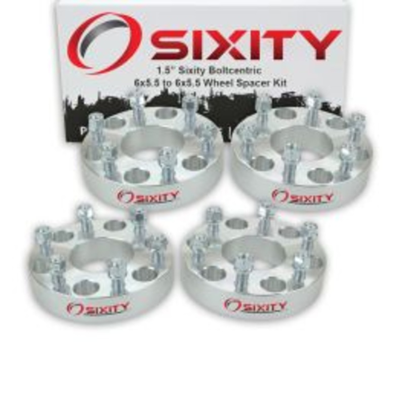 Sixity 4 pc 1.5" Inch Thick 6x5.5 Wheel Spacers M14x1.5mm 1.25in Studs Lugs