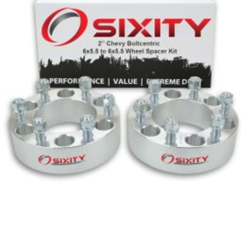 Sixity 2 pc 2" Thick Wheel Spacers - Chevy Blazer C2500 K1500 K2500 Suburban 1500 - 6x5.5