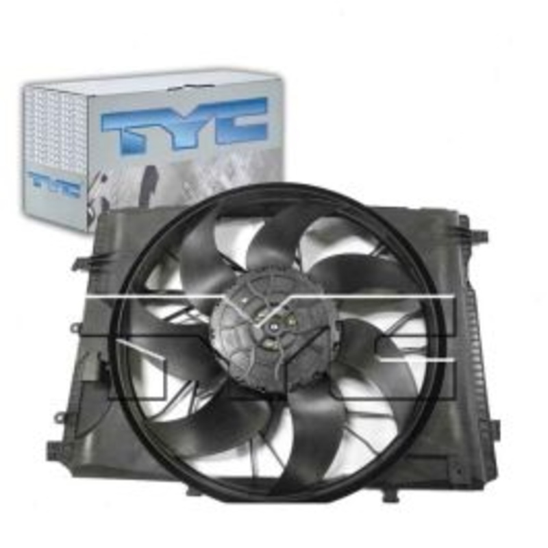 TYC Dual Radiator & Condenser Fan Assembly for 2012 Mercedes-Benz SLK250 1.8L L4