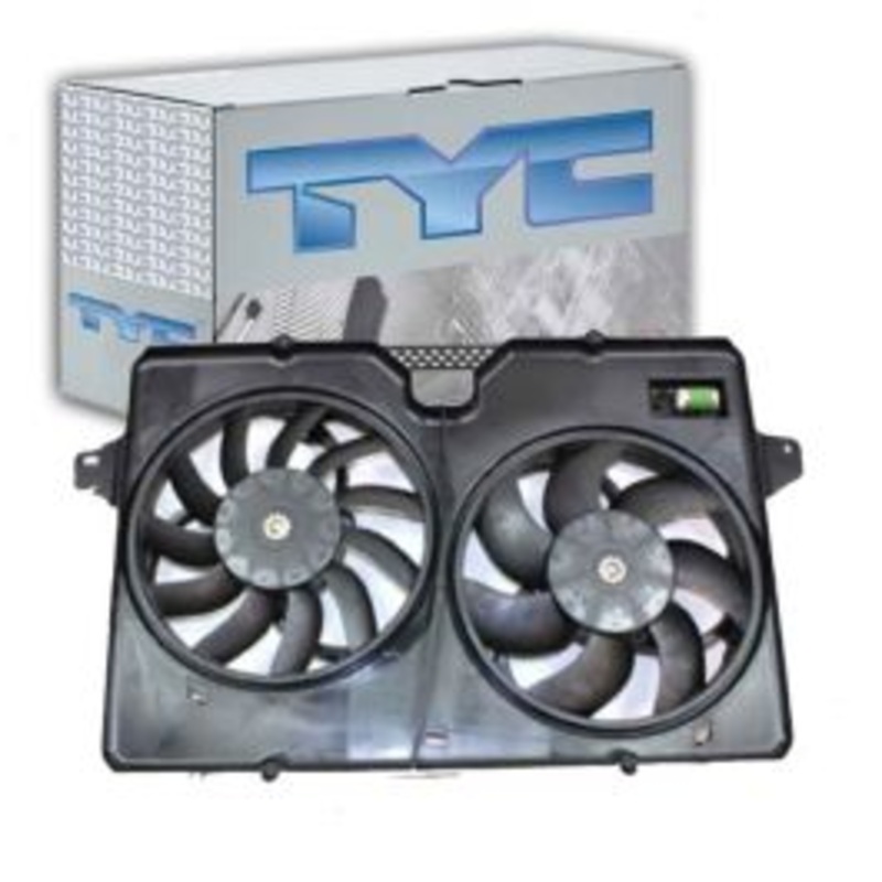 TYC Dual Radiator & Condenser Fan Assembly for 2008-2011 Mercury Mariner 2.3L 2.5L L4