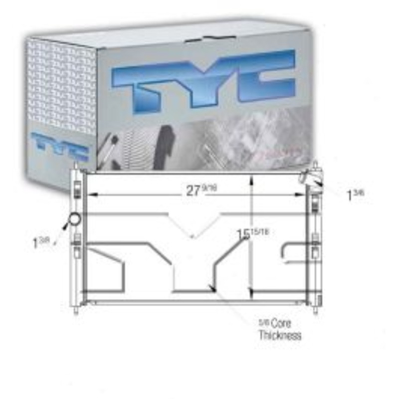 TYC Radiator for 2014-2017 Mitsubishi Lancer 2.0L 2.4L L4